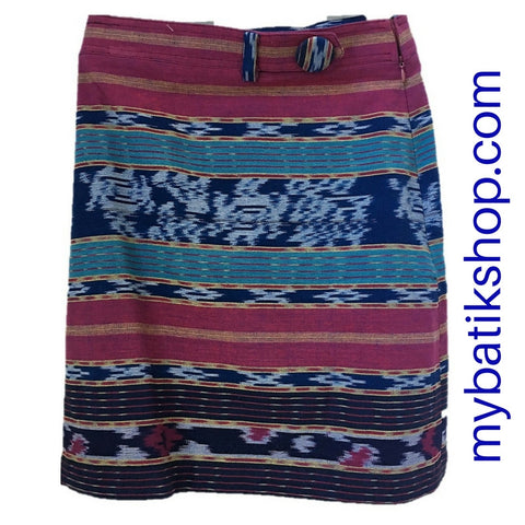 Mini Skirt Tenun Horizontal Motif