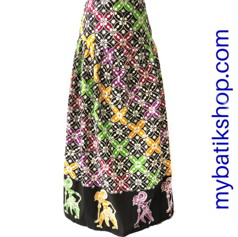 Batik Wayang Full Long Skirt Cap Tulis