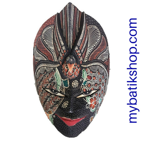 Wooden Batik Mask Wall Decoration