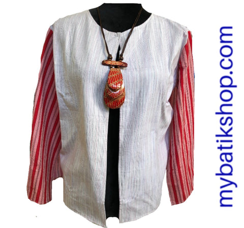 Lurik Blazer Red White Top