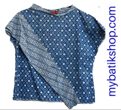 Misses Batik Blue white Polka Dots