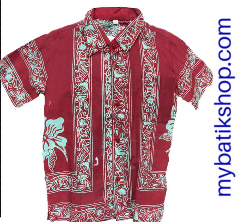 Batik for Boys Red Brick Tosca