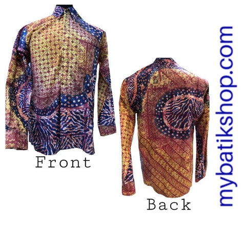 Batik Tulis Abstract Yogya for Men Long-sleeves